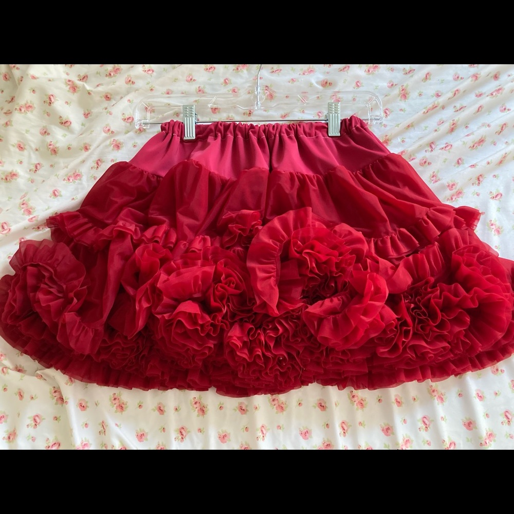 American apparel ruffle tutu petticoat skirt OS